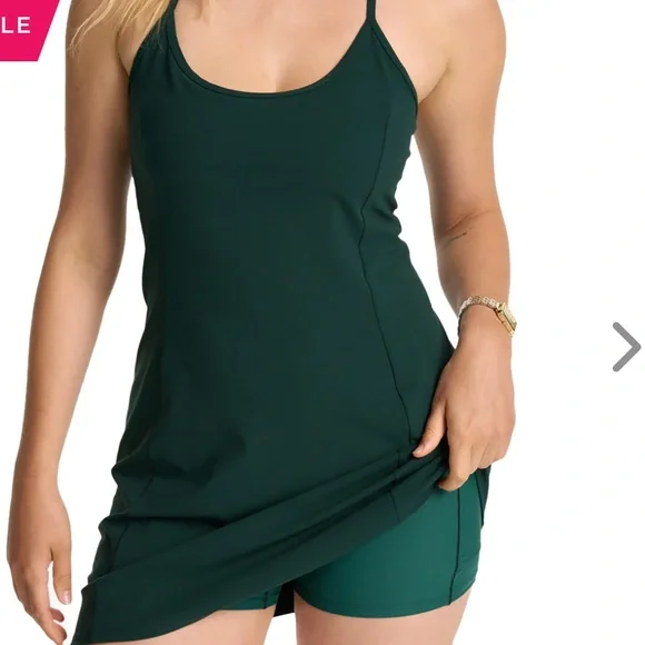 Vuori Women's Dress in Dark Green - Picture 3 of 7